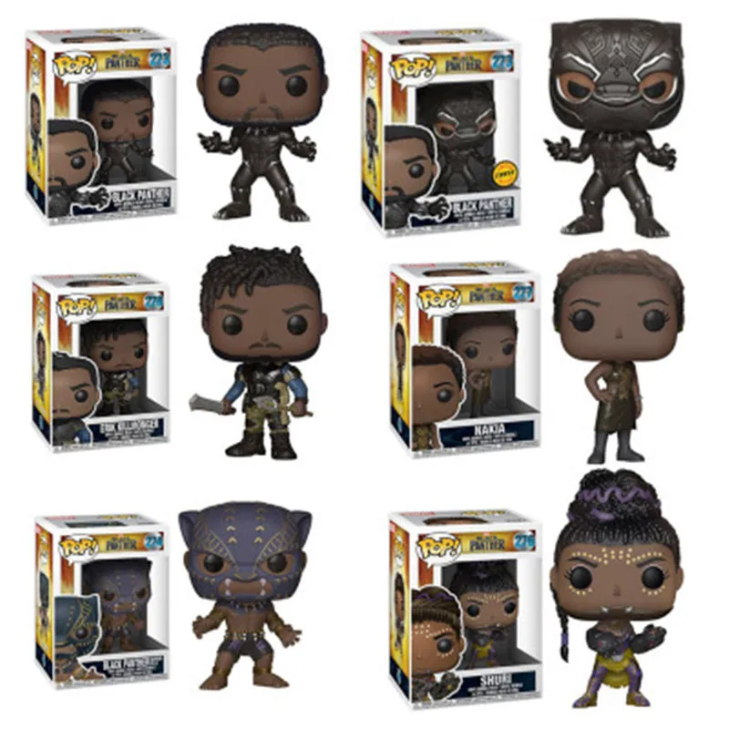 Экшн фигурки Funko POP из фильма Marvel Черная пантера ERIK SHURIi NAKIA игрушечные модели Аниме