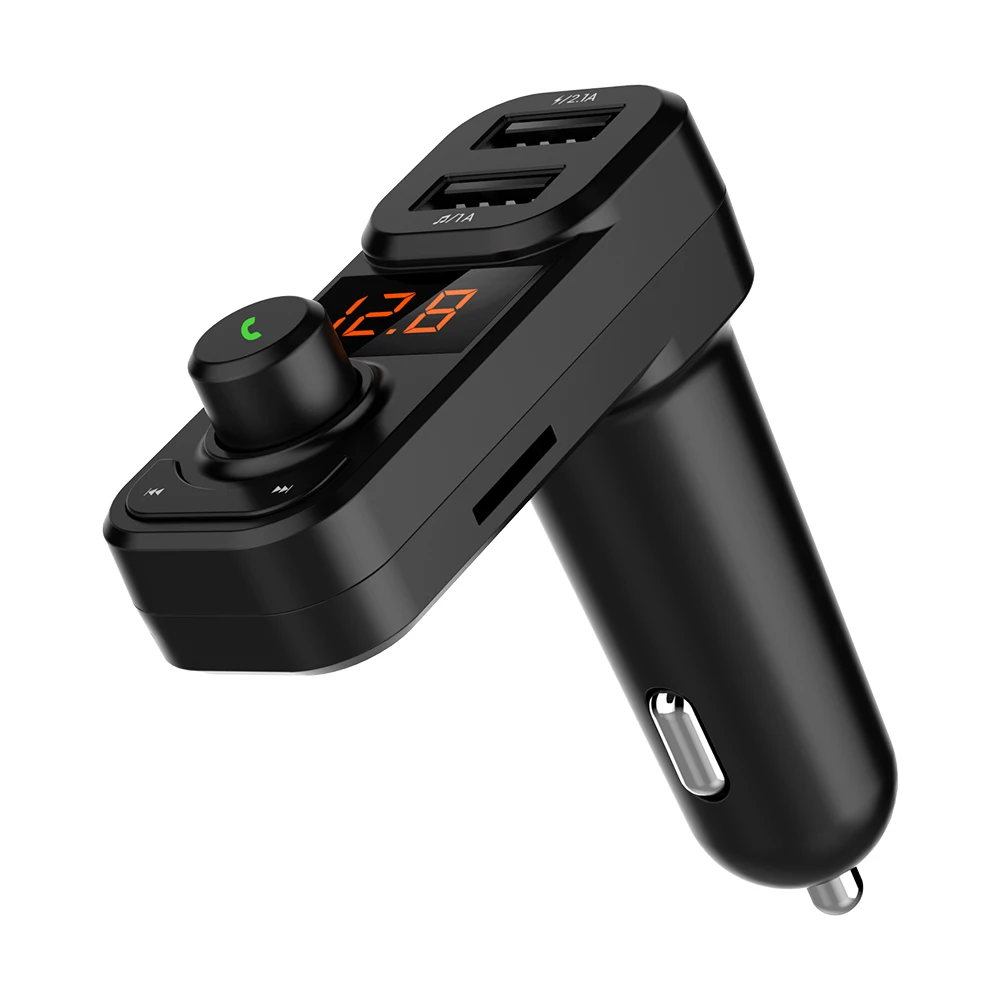 

LCAV BT53 Bluetooth MP3 Player FM Transmitter Car Charger Dual USB Aux Battery Voltage Monitor Cell Phone Handfree