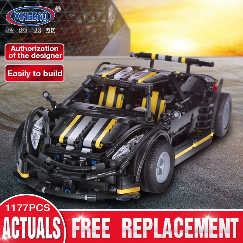 

Xingbao Blocks 1177pcs Balisong Small Supercar Building Bricks Compatible With LP Technic Vehicle Toys For Children