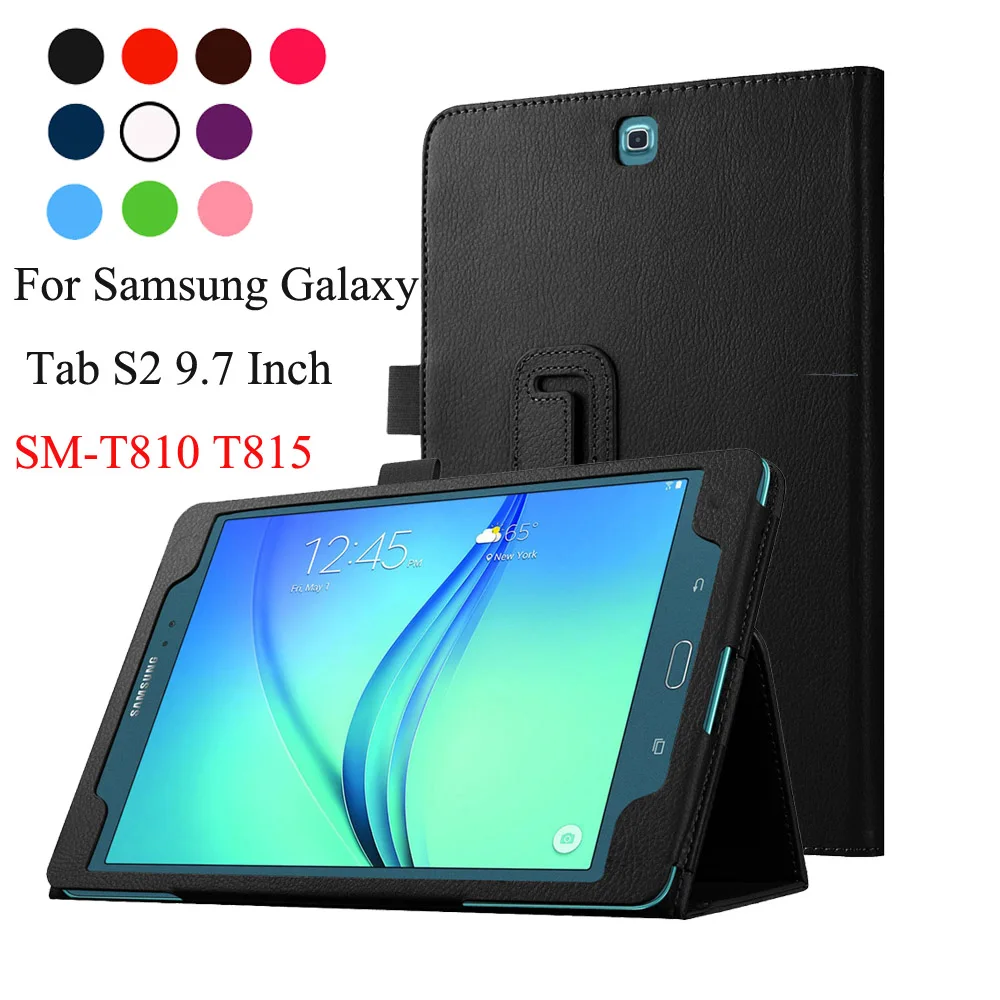 Для samsung Galaxy Tab S2 9 7 T810 T815 Чехол книжка из искусственной кожи с подставкой для