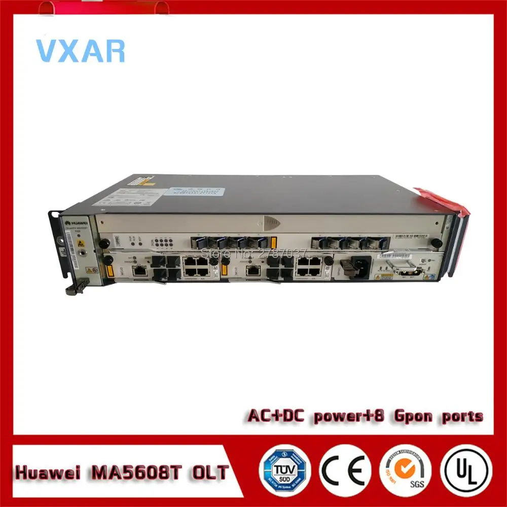 Оригинальный Новый HUA WEI MA5608T OLT gpon olt с 8 портами питания переменного тока одним