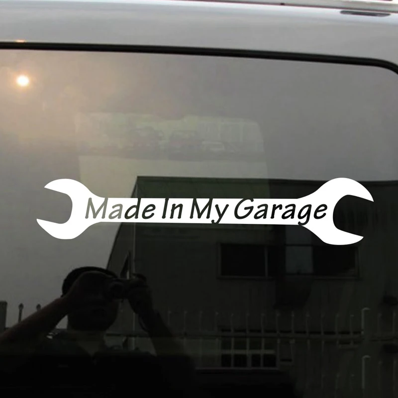 

Made In My Garage Funny Car Decal Sticker Vinyl Decor Decals Car Sticker Styling Motorcycle SUVs Bumper