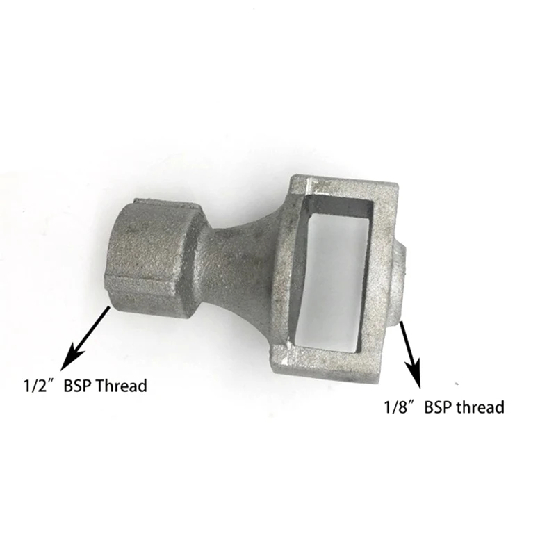 

Sand Cast Aluminium Venturi burner part for heaters with 1/2"BSP inlet thread and 1/8"BSP outlet thread (no nozzle) ESBU-025A