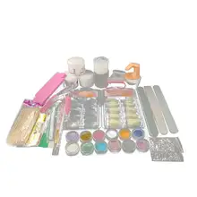 Акрил блестящая пудра щетка для ногтей накладные палец гель УФ-маникюр, полировка ногтей инструменты ногтей комплект