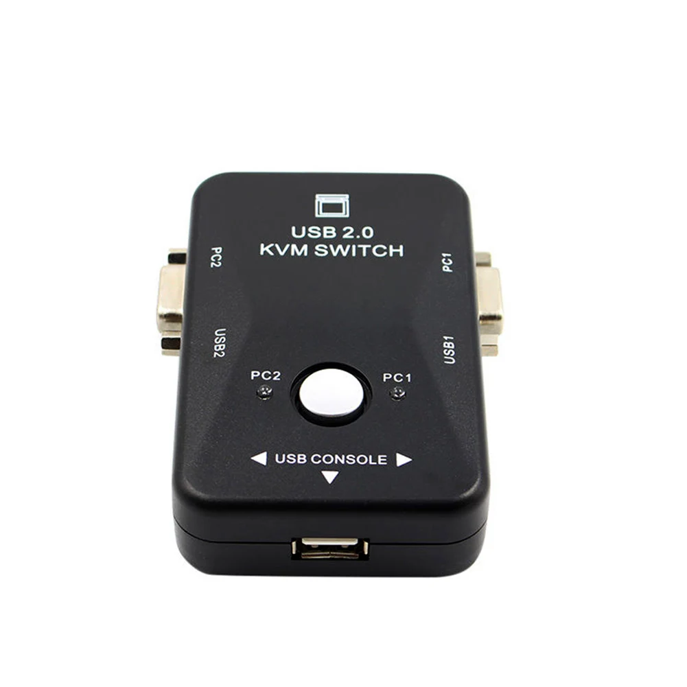 Новое поступление 2 в 1 выход USB 0 порта VGA видео коммутатор коробка кабель для ПК