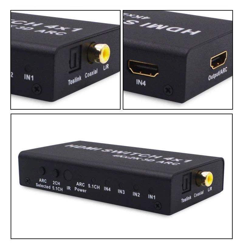 OPQ HDMI четыре входа и один выходной коммутатор 4 1 выход HD Поддержка ARC/аудио