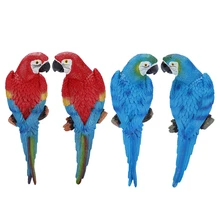 Смола Реалистичная Птица орнамент фигурка модель игрушки Сад Скульптура Настенный декор