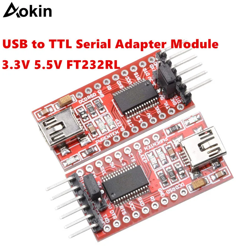

FT232RL FTDI USB 3.3V 5.5V to TTL Serial Adapter Module for Arduin Mini Port