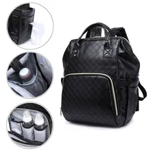 Сумка для подгузников для мамы, черная клетчатая сумка из искусственной кожи, модная сумка для мамы для ухода за ребенком, брендовая Большая вместительная сумка для подгузников для беременных, рюкзак для путешествий