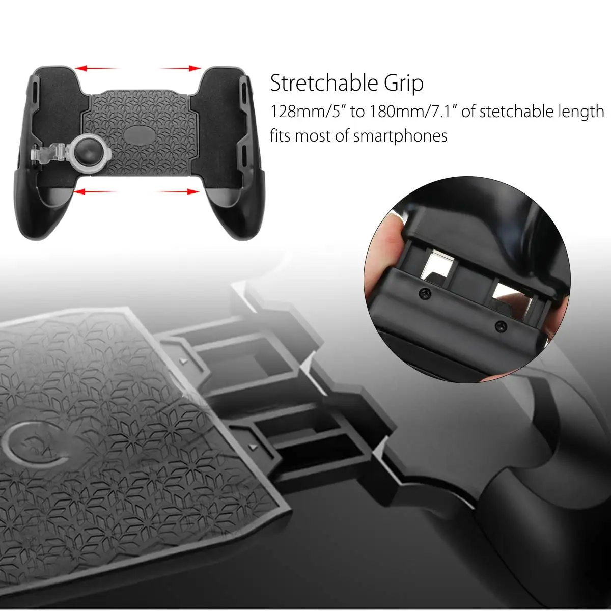 For PUBG Controller Mobile Phone Gaming Joystick Handle Bracket Holder + L1R1 Shooter Controller Button Aim Key Gaming Trigger
