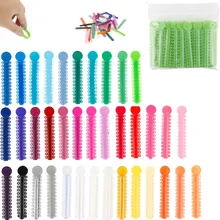 Y& W& F 40 шт./упак. стоматологический Лигатура Ортодонтическая пластина для эластомерный материал резинок для ухода за зубами яркий Цвет Уход за полостью рта Прямая поставка