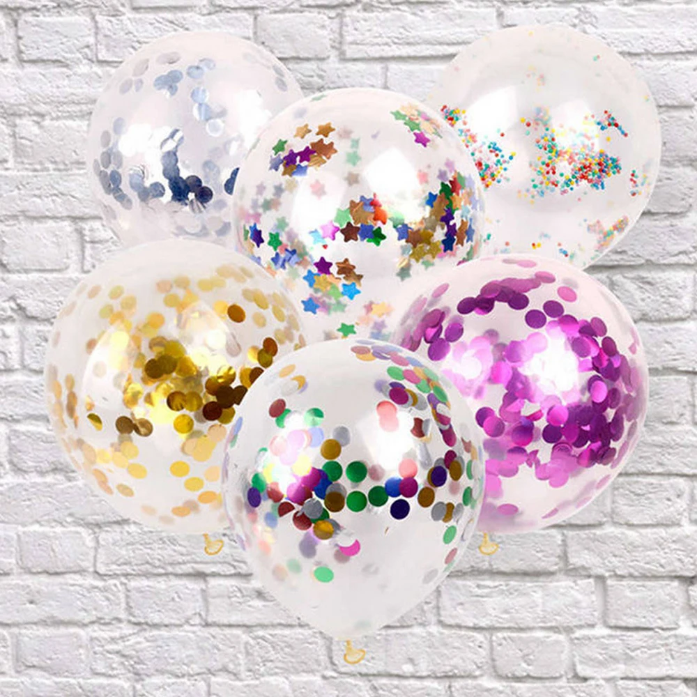 

1pcs Sequin Balloon set 12 Inch Christmas Wedding Birthday Colorful Ballon Magic confetti Balloon Party Decoration supplies