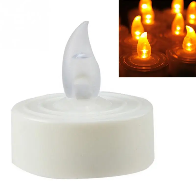 

10PCS Electronic Candle LED Light Mini Romantic Smokeless Flameless Candle Lamp Wedding Birthday Party Christmas Holiday Light