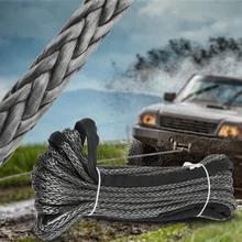 Синтетический трос лебедки линия 10 мм x 30 м кабель восстановления Мойки автомобиля техническое обслуживание веревка для ATV UTV бездорожье