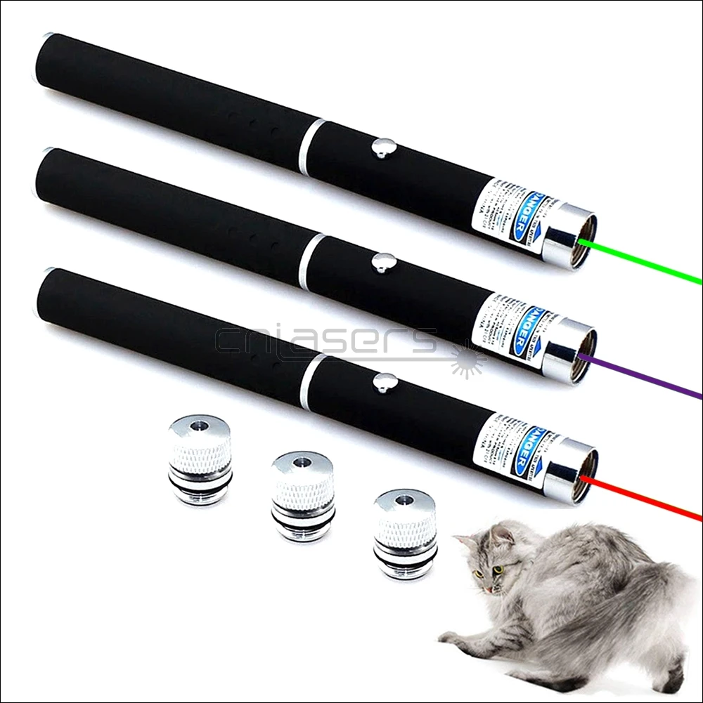CNILasers P1F1 مرئية الأخضر مؤشر ليزر الليزر الأحمر الشعلة الأرجواني شعاع الأزرق البنفسجي قلم ليزر و ستار كاب القط الصيد إغاظة التدريب
