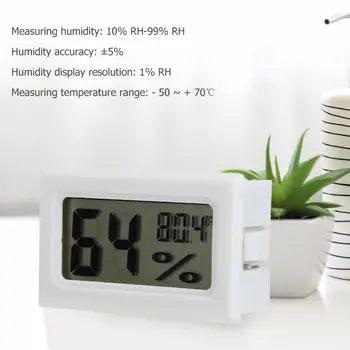

Mini Digital LCD Indoor Convenient Temperature Sensor Humidity Meter Thermometer Hygrometer Gauge (Fahrenheit)