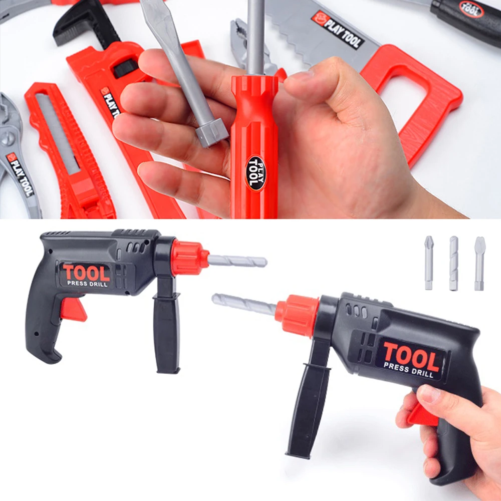 

31pcs Mesh Bag Suit Children Tools Set Kids Role Play Electric Drill Screwdriver Simulation Repair Tool