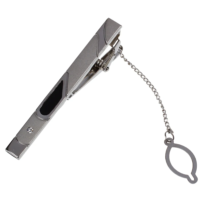 

Mens Silver Stainless Steel Simple Skinny Tie Clip Clasp Bars Pins