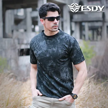 

Men Summer Tactical T-Shirt Paintball Short Sleeve Quick Dry T Shirt Military Army Camouflage Shirts Shooting Hunting Sport Tees