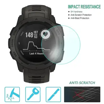 

Ultra Slim Tempered Glass Screen Protector for Garmin Instinct Smart Watch Scratchproof Tempered Cover for Garmin Accessories