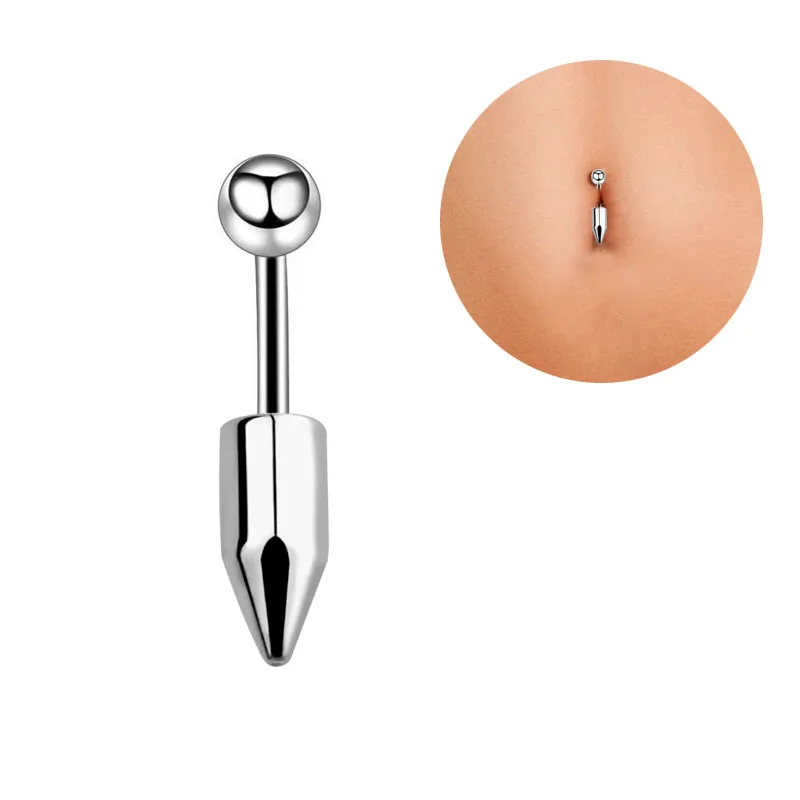 

1pc Fashion16G PUNK Belly Button Piercing Simple Style Surgical Steel Navel Ring Bent Bar Body Piercing Jewelry for women/man