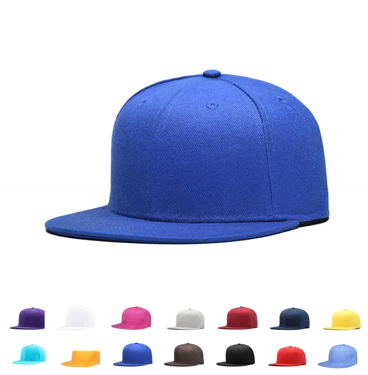 

Solid Neon Fashion Flat Brim cap for men women Hip Hop Street Dance Snapback Cap Adjustable UV Visor Sun Hats