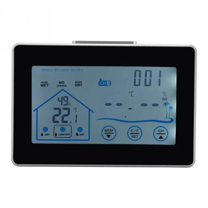 

Mini Screen Wireless Digital Thermometer Hygrometer Indoor Outdoor Screen Weather Station with Sensor Humidity