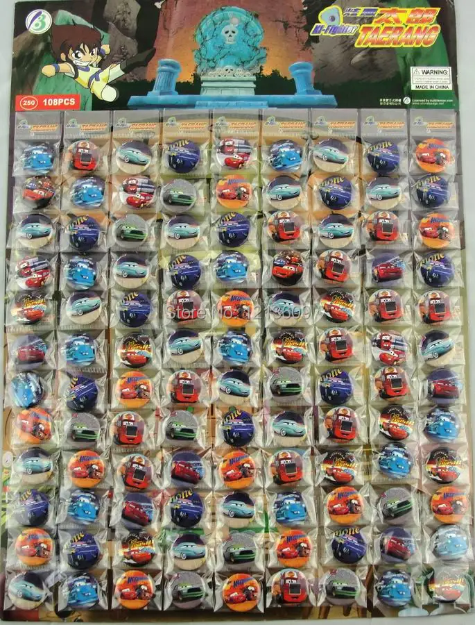 

108 Pcs/Set Cars Kid's Cartoon Brooches Pin Badge 25MM 2.5CM Wholesale