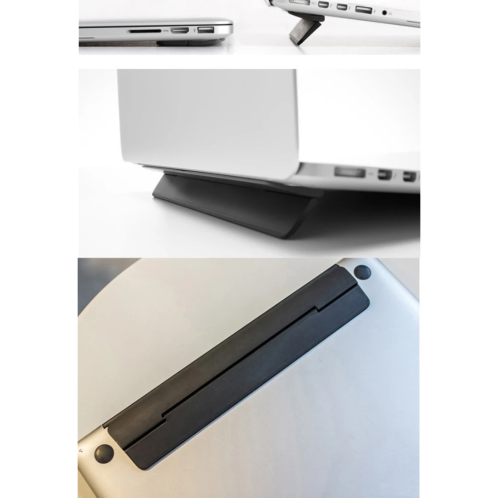 Эргономичная подставка для ноутбука Macbook air 13,3 Pro Портативный Регулируемый бюро компьютерная подставка для офиса черного цвета ПК Тетрадь подставки