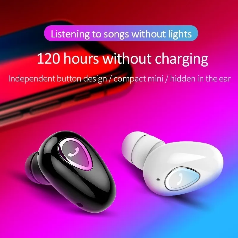 Миниатюрная гарнитура Bluetooth наушники IPX5 водонепроницаемые Беспроводные