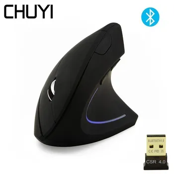 

CHUYI Wireless Bluetooth Mouse Ergonomic Vertical Mice 1600 DPI 5D Optical Gaming Computer Mause With BT CSR 4.0 Adapter For PC