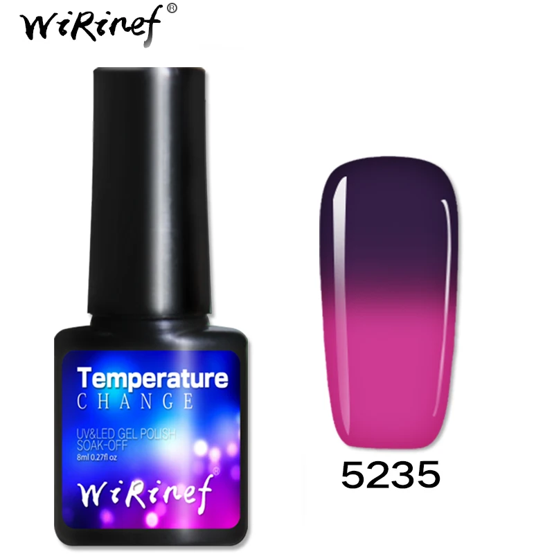 

WiRinef Gel 8ml Gel Nail Polish Temperature Color Changing Nail Polish Thermal Color Change Chameleon Varnish UV Gel Lacquer