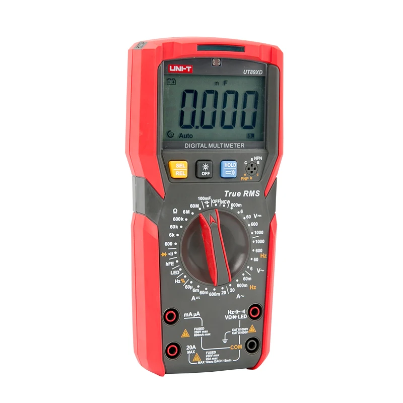 Goede UNI T UT89X UT89XD true RMS Digitale multimeter; 20A hoge huidige digitale multimeter, NCV condensator triode temperatuur test