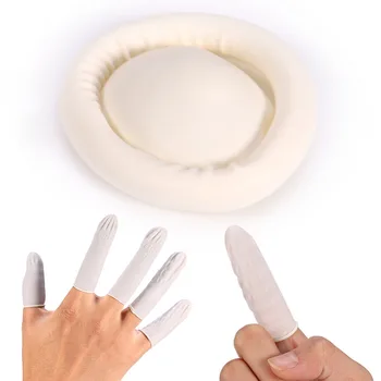 

100Pcs Eyebrow Gloves Disposable Latex Finger Cots Anti-static Rubber Finger Protector Tip Cover Tattoo accessories Nail Tool