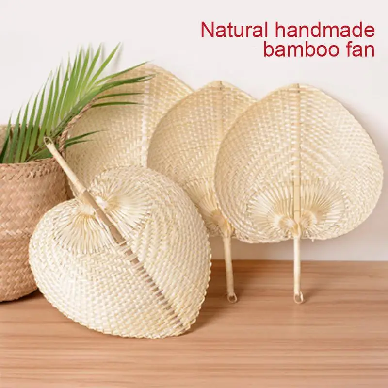 

Summer Cool Air Fan Pushan Arts Hand Made DIY Characteristic Peach Shaped Bamboo Fan