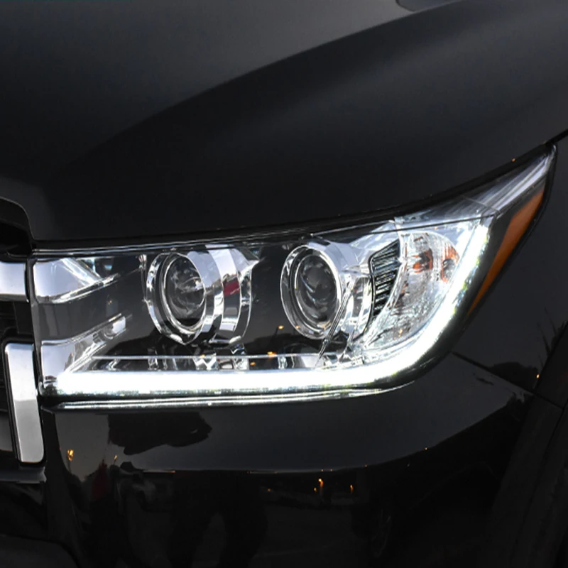 Roadot стайлинга автомобилей фары светодиодный ксеноновые 6000 k 8000 для Toyota Highlander 2018