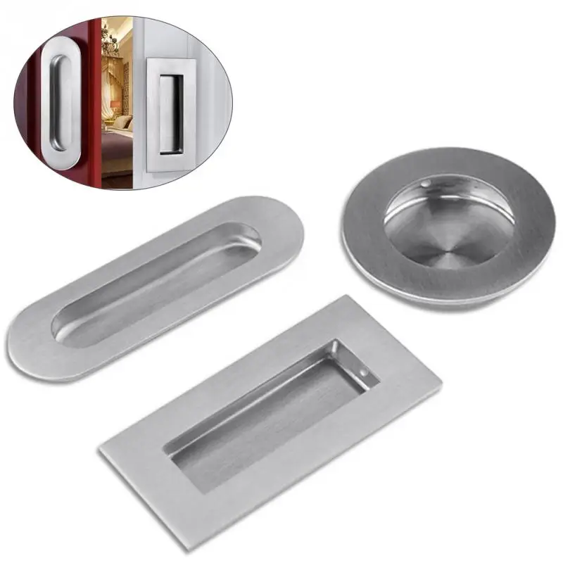 

1PCS Hidden Recessed Furniture Handle Stainless Steel Round Square Kitchen Cabinet Drawer Cupboard Pull Door Handles