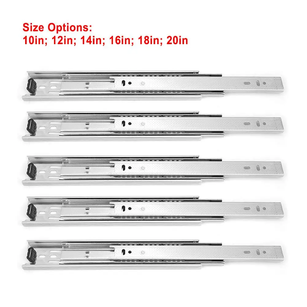 

Stainless Steel Drawer Rail Three Section Damping Mute Furniture Guide Rail Slipway Cabinet 2019 new style