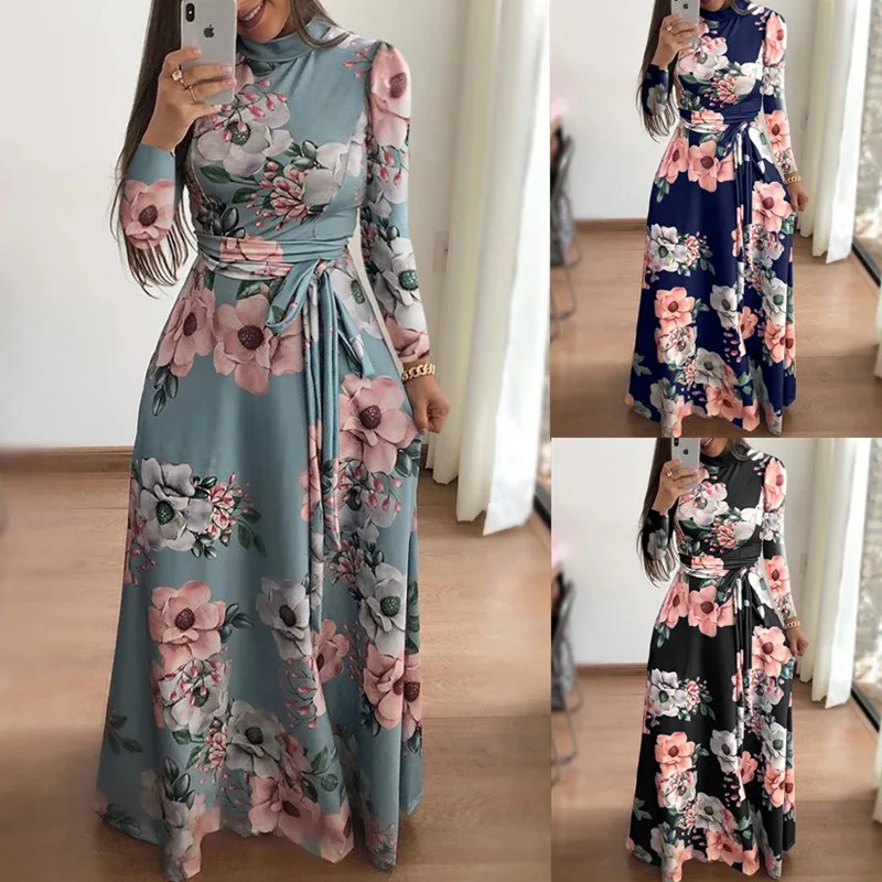 winter floral dress
