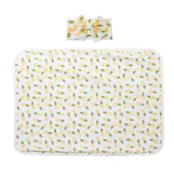 2 шт. детское Пеленальное Одеяло с принтом ананаса спальный мешок повязка на голову