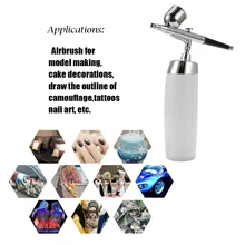 Портативная аэрография набор спрей дозатор набор воздушных компрессоров для искусства Татуировка-картина ремесло торт Спрей модель красивый воздушный набор кистей