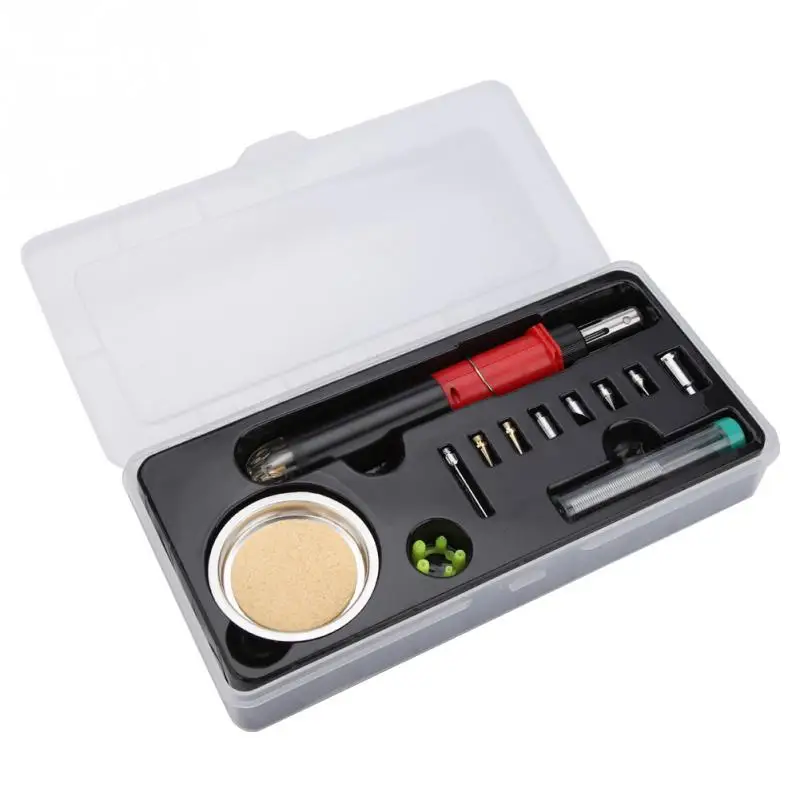Electrical soldering iron Butane Gas Soldering Iron 12 in 1 Professional Pen Type Dual Function Soldering Iron Set