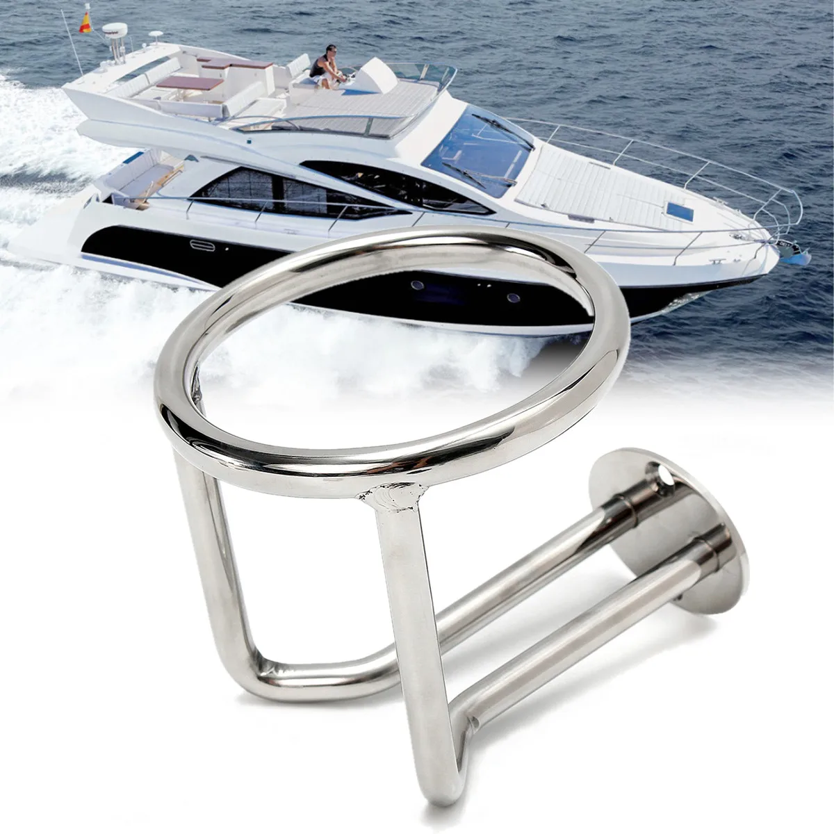 316 Stainless Steel Boat Ring Cup Drink Holder For Marine Yacht Truck RV