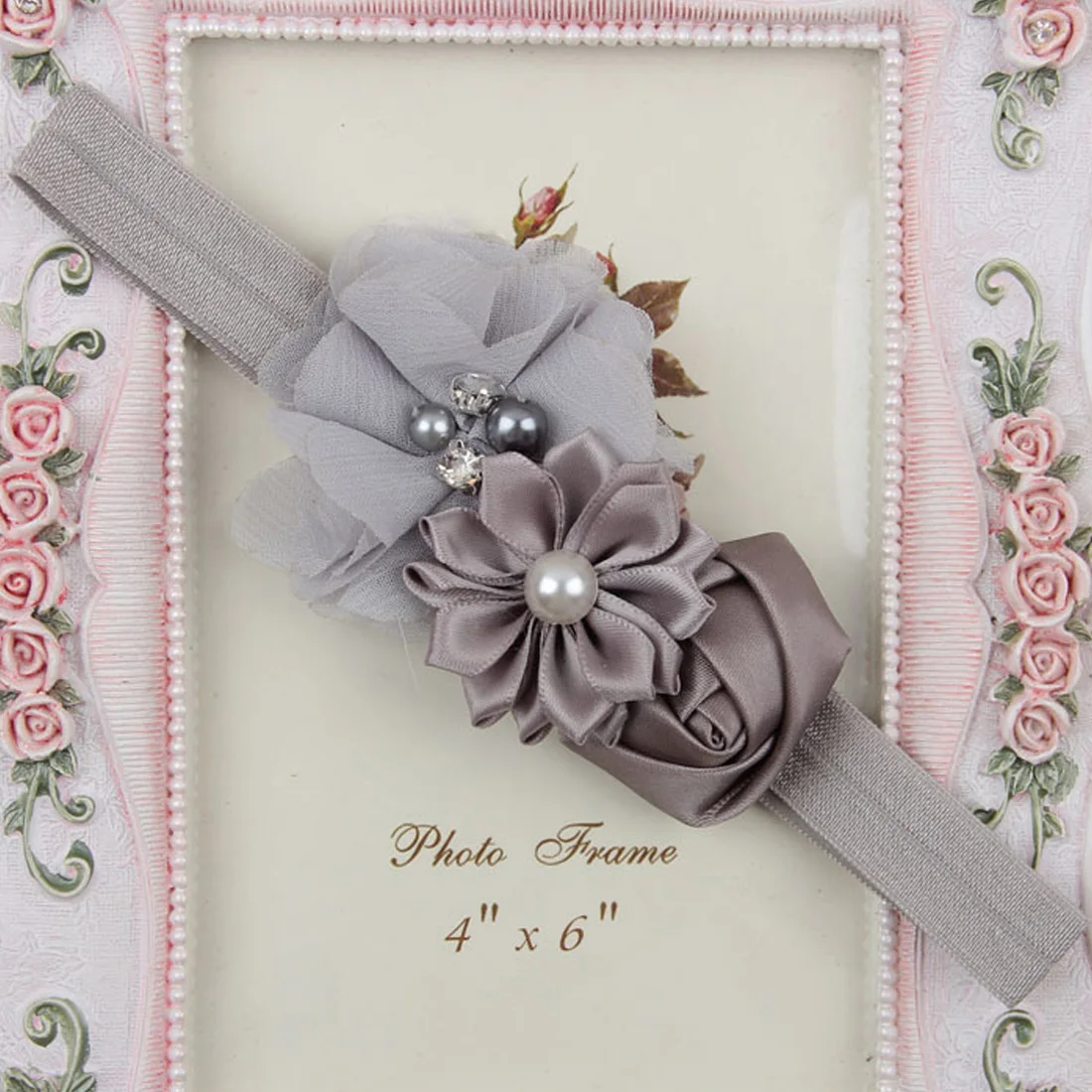 Fashion Kids Girl Headband Flower Pearl Flower Hair Band Headband Hairband Hair Apparel Accessories Kids