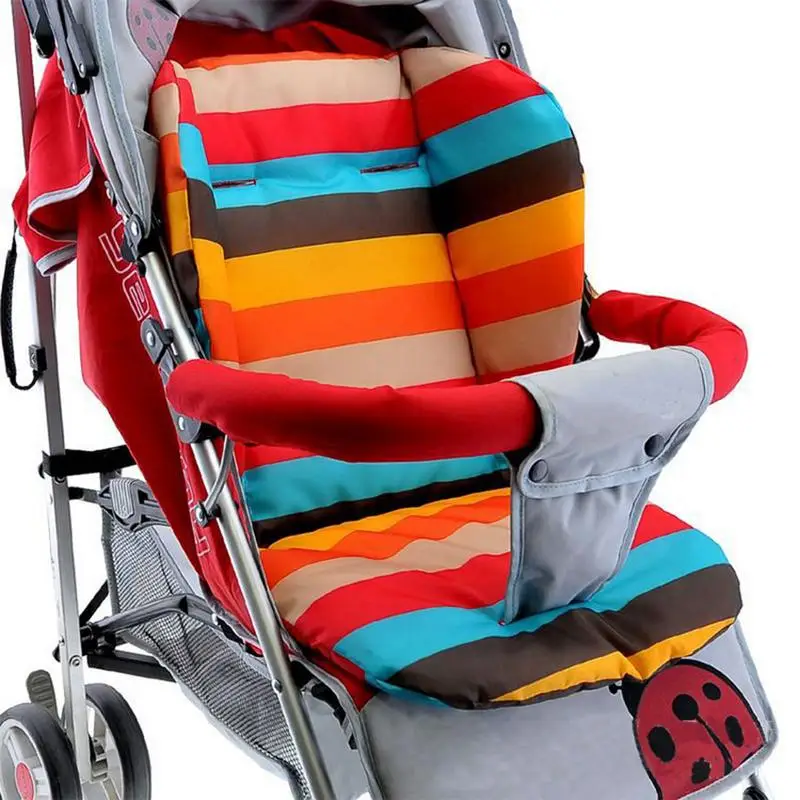 

Waterproof Baby Stroller Seat Cushion Double-Sided Rainbow Colorful Mattresses Carriages Seat Pad Stroller Mat Accessories O3