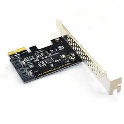 PCI Express SATA 3 карты контроллера, 2 порты и разъёмы PCIe III 6 ГБ/сек. внутренний адаптер конвертер для настольных ПК Поддержка SSD HDD w