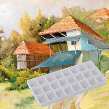 Палитра отсека Водонепроницаемый Цвет протекающий пластиковый ящик Пигмент палитра краска резиновый мягкий чехол художественная поддержка для жирных покрытий