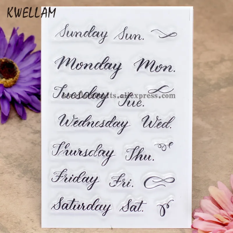 

Week Sunday Sun. Monday Mon.Tuesday Tue. Scrapbook DIY photo cards rubber stamp clear stamp transparent stamp 10x15m KW8021104