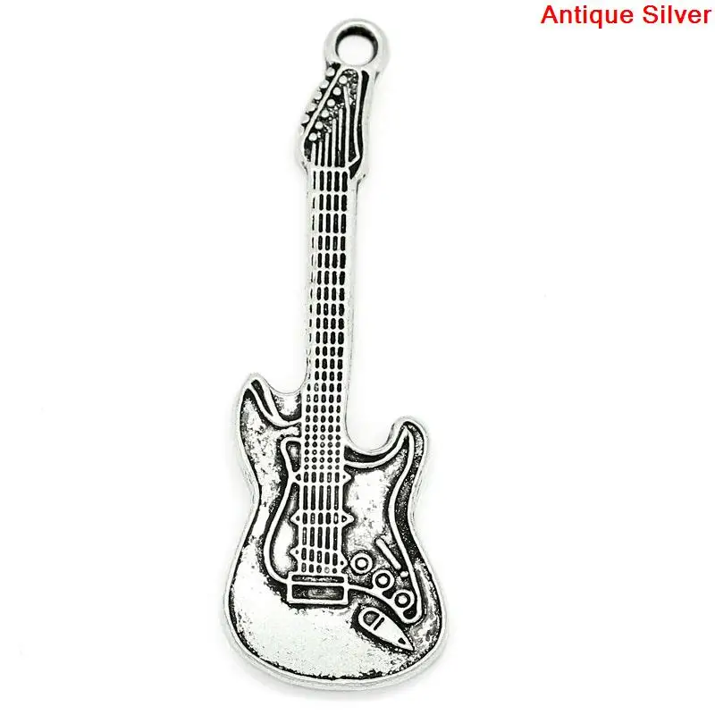 DoreenBeads амулет кулоны гитара серебряный цвет 5 5x1 8 см 10 шт (K10393) Иу | Украшения и