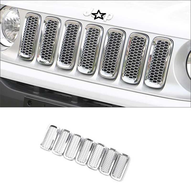 

Mouldings Car Accessories Automovil protector Modification Auto Styling Modified Accessory Parts Front Net FOR JEEP Renegade